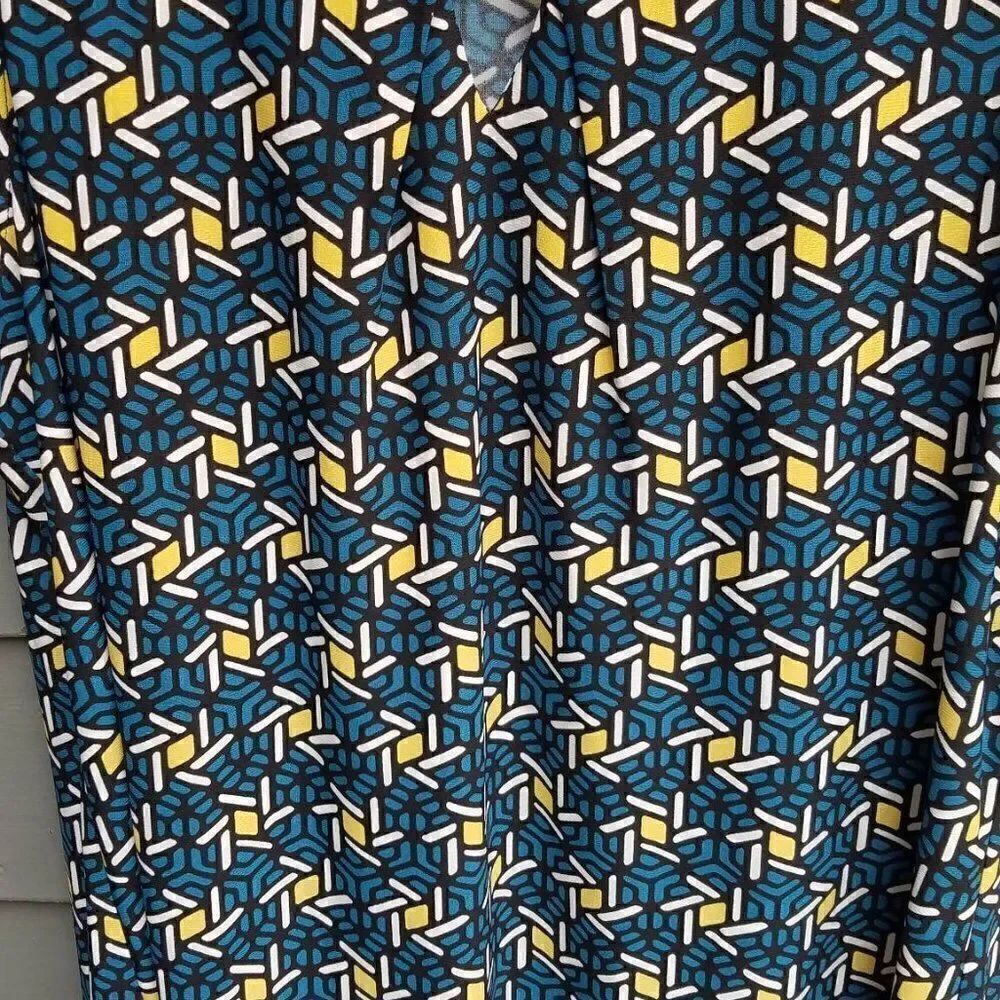 Jones Studio Teal Yellow Shell Size Large - Picture 5 of 9